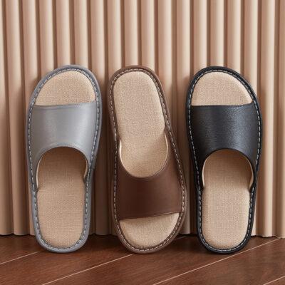 Genuine leather slippers for men