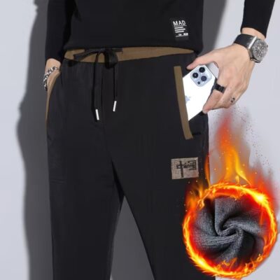 men’s thickened warm cotton pants