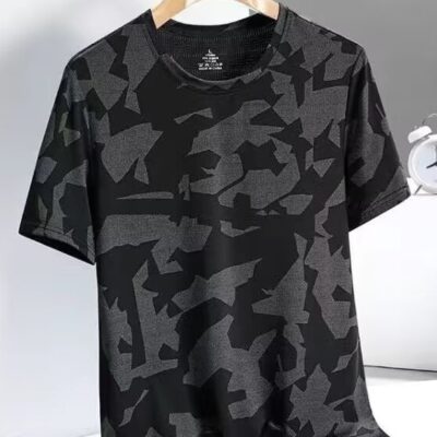 Camouflage ice silk short sleeve T-shirt