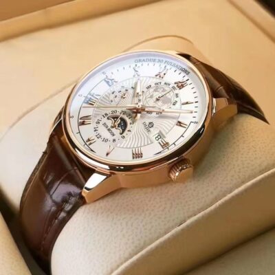 luminous calendar, leather cool men’s watches