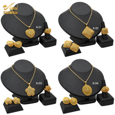 Necklace Earrings Ring Jewelry Three-Piece Bridal Set