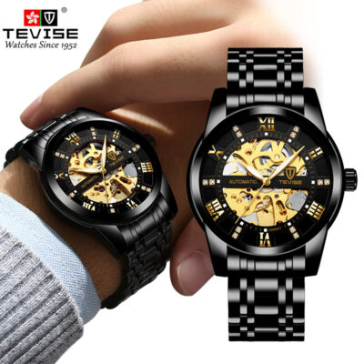 steel strap automatic mechanical watch