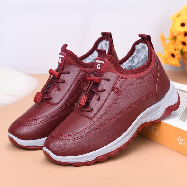Second image of women's leather cotton shoes