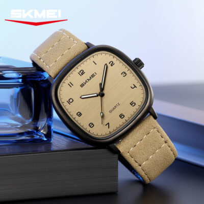 men’s square quartz watch