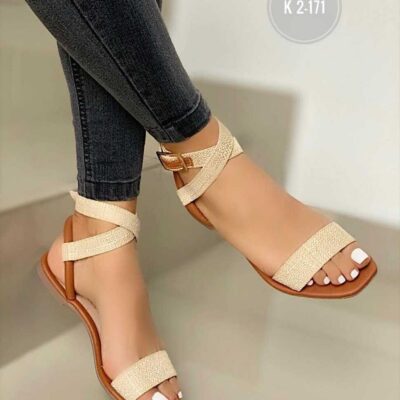 women’s buckle flat  sandals