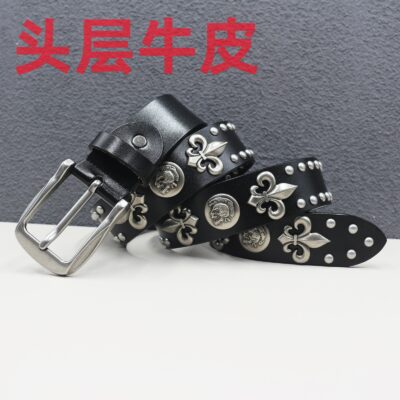 ladies pure cowhide decorative belt