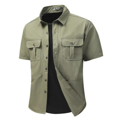 men’s multi-pocket shirts