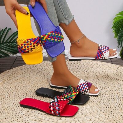 women’s open-toe slippers