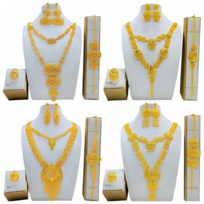 24k bridal wedding jewelry set