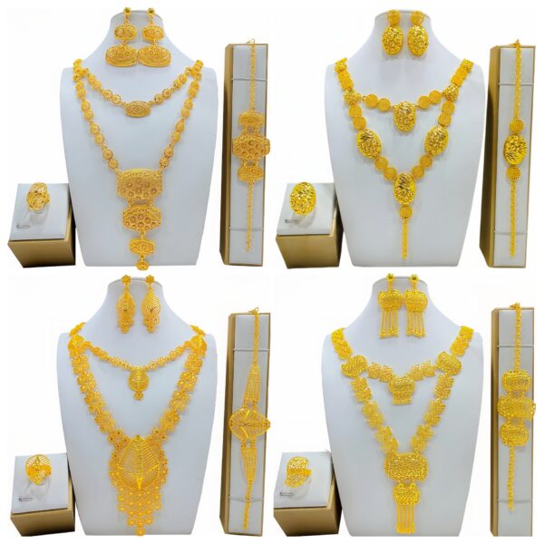 24k bridal wedding jewelry set