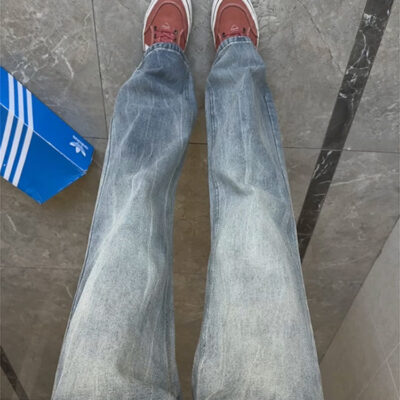 crotch straight-leg pants