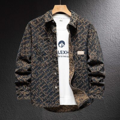Light luxury denim jacket, men’s shirt
