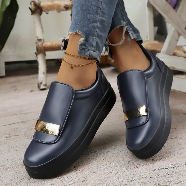 Second image of Women's platform casual viscose shoes