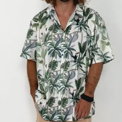 floral shirt men’s Hawaiian Thai seaside shirt