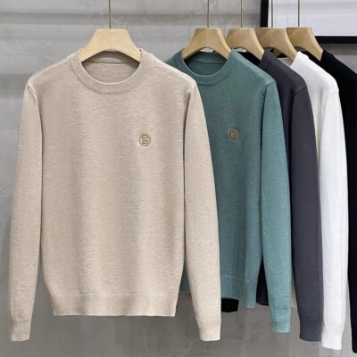 Crewneck sweater, men’s Korean style trend