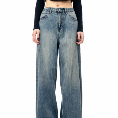 11KN blue straight jeans for men and women