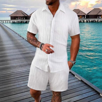 solid color men’s casual sports suit