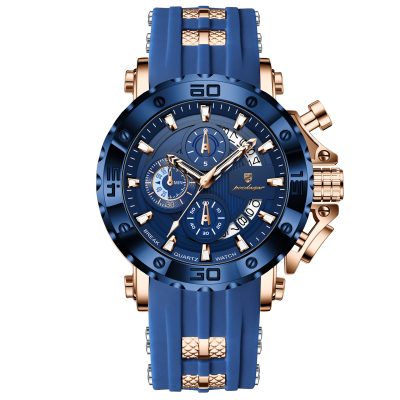 men’s chronograph luminous quartz watch