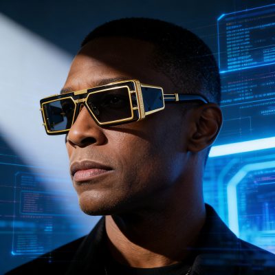 men’s fashion square frame sunglasses